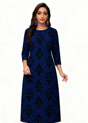 Muslim 2026 Women's Kurt Fashionable And Elegant Straight Tube Casual Slit hem Pattern Women Dress Turkish Abaya