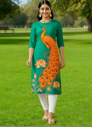 Muslim Dress Kurt Women's Fashionable And Elegant Slit hem Straight Tube Casual Kurtta Pattern Islamic Clothing For Women
