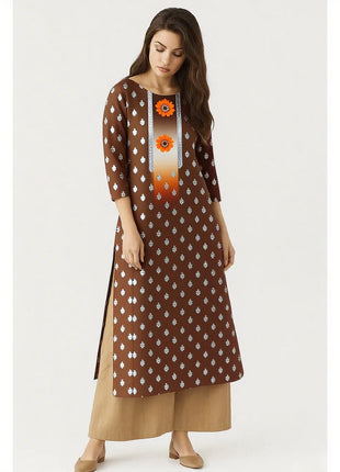 Muslim Women Kurt Casual Dress Slit hem Straight Casual Ethnic Peacock Mandarin Turkish Abaya Abito Donna Musulmana Kurtta