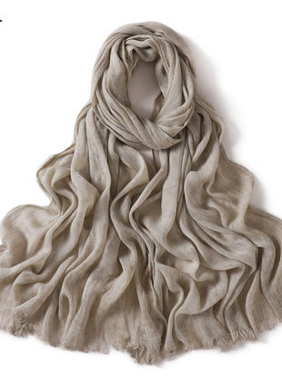 New Arrival Crinkle Rayon Hijab for Women Muslim Scarf Shawls Tie-dye Headscarf Wraps Plain Modal Cotton Islamic Turban Ramanda