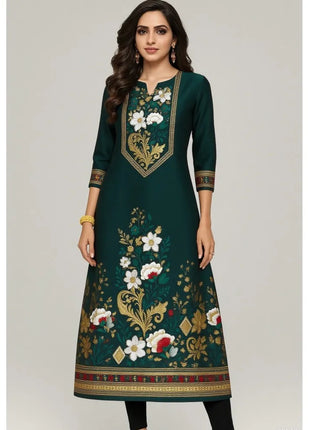 Dress Kurt Women's Fashionable And Elegant Long Sleeved Straight Tube Casual Round Neck Color Pattern Abaya Luxury