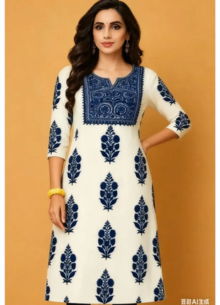 Muslim Kurt Women's Casual Fashion Dress National style Straight Tube Casual Ethnic Red Flower Kaftan Moroccan Women