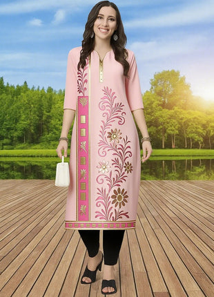 Muslim Kurtta Women's Fashionable Comfortable Kurt Dress 2026 Straight Tube Flowers Casual Ethnic Middle Eastern Arabic Dress