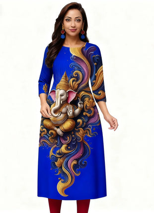 Muslim Kurtta Women's Casual Fashion Dress National Style Straight Tube Casual Turkish Abaya Robe Arabe Femme Modest Slit hem