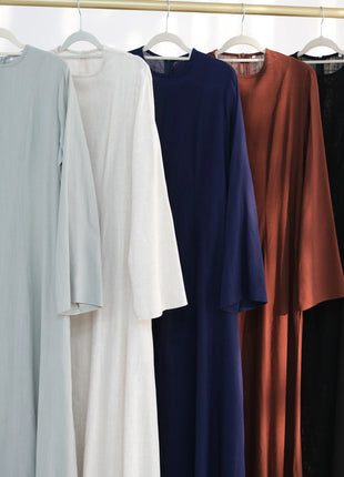2025 Summer Arabic Muslim Women Modest Dress Eid Dubai Plain Abaya Islam Party Outfit Elegant Holiday Dresses Turkey Kaftan Robe