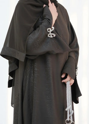 Eid Muslim Abaya for Women Bow Dresses Jalabiya Vestidos Split Sleeve Ramadan Morocco Dubai Long Robe Party Islam Kaftan 2025