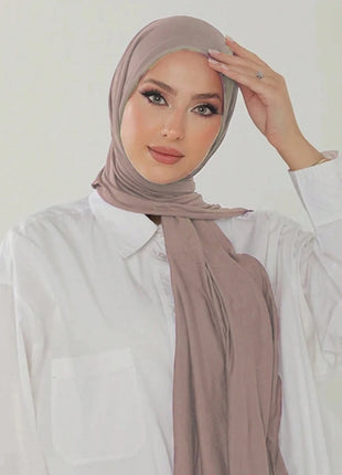 Premium Modal Cotton Jersey Hijab Scarf Muslim Long Shawl Women Plain Soft Turban Tie Head Wraps Africa Female Headband 170x60cm