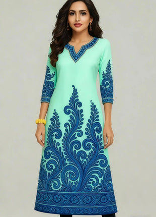Muslim Kurt Flowers Women's Fashion Comfortable Long Sleeve Straight Casual Ethnic Vestidos Longos Parrot 3D Print New Dress