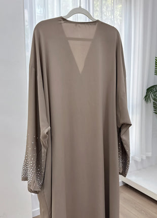 Eid Muslim Diamond Abaya For Women Button Cardigan Up Jalabiya Ramadan Dress 2026 Ramadan Caftan Party Long Robe Vestido Largos