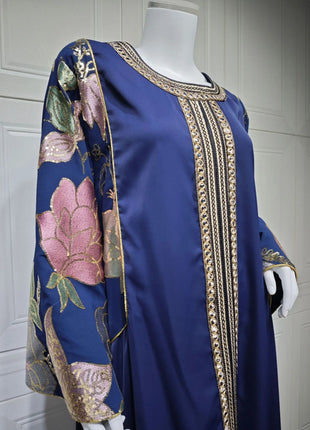 Eid Sequins Muslim Dress for Women Embroidery Party Long Dresses Robe Ramadan Dubai Kaftan Islam Vestidos Jalabiya Dresses 2025