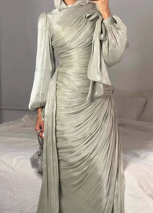Eid Silky Women Dress Muslim Abaya Party Jalabiya Ramadan Party Long Dresses Vestidos Largos Arab Long Robe Morocco Kaftan 2025