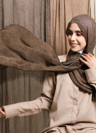 New Arrival Crinkle Rayon Hijab for Women Muslim Scarf Shawls Tie-dye Headscarf Wraps Plain Modal Cotton Islamic Turban Ramanda