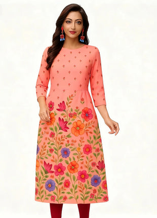 Muslim Peacock Kurtta Women Casual Fashion Dress National style Straight Tube Casual Ethnic Peacock Abaya Abito Donna Musulmana