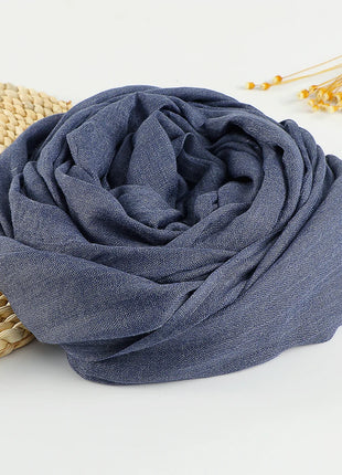 Muslim Cotton Linen Hijabs For Women Scarf Thin Plain Shawls Femme Musulman Soft Viscose Rayon Headscarf Islamic Turban Headband