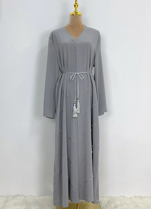 Eid Muslim Women Abaya Morocco Party Dress Abayas Elegant Prayer Diamond Long Sleeve Robe Dresses Ramadan Musulman Maxi Vestidos