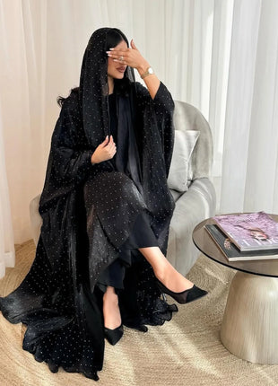 Middle Eastern Islamic Three-Piece Clothing for Women Ramadan Muslim Modest Abaya Dress with Hijab 2025 New Turkey Kaftan Robe