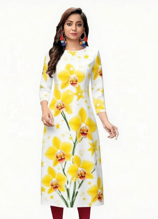 Muslim Women's Fashionable Comfortable Kurt Dress Slit hem Straight Tube Casual Ethnic Abaya Abito Donna Musulmana