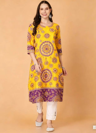 Muslim Black Dress Kurt Women's Fashionable Slit hem Straight Tube Casual Flowers Elephant Pattern Islamic Abito Donna Musulmana