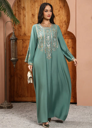 Women Jalabiya Dubai Dress Abaya Eid Ramadan Party Gorgeous Long Dresses Muslim Embroidery Vestidos Largos Robe Saudi Arab 2026