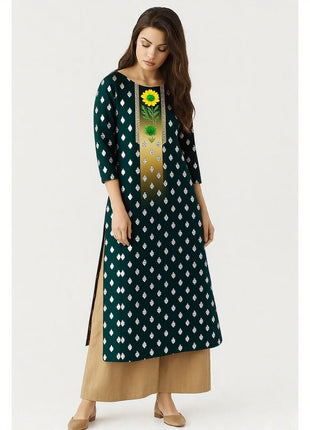 Muslim Dress Kurt Women's Fashionable Elegant Straight Tube Casual Peacock National Style Abito Donna Musulmana Turkish Abaya