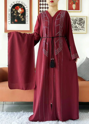 Laxury Design New Women Elegant Dress Chiffon Open Abaya Muslim Women Dress Islamic Clothing Cardigan Abaya Women Muslim Dress