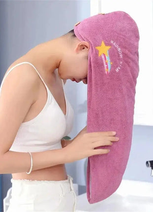 Rapid Dry Towel for Hair Microfiber Towels Anti Frizz Dry Hair Hair Towel Quick Dry Hair Dry Towels for Girls Beach Shower Cap