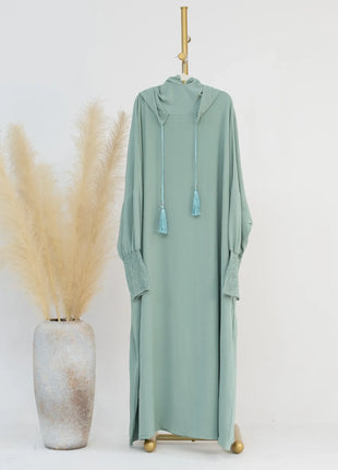 2024 Clothes for Muslim Women Fashion Summer Autumn Muslim Long Sleeve Solid Color Long Abaya Hijab Dress Kaftan Abaya Dubai