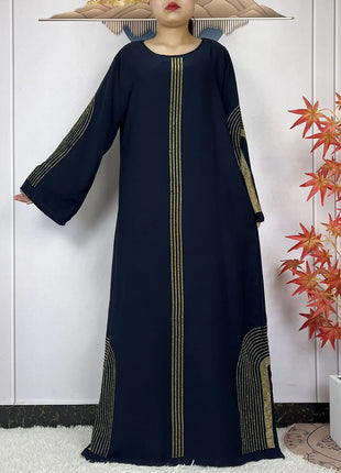 2024 New Muslim Chiffon Abayas For Women Robe Caftan Dubai Islam Clothing African Abaya Long Sleeved Fashion Dress With Turban