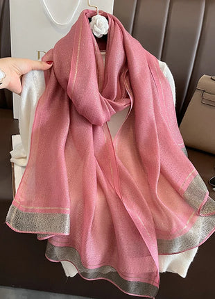 2023 New Women Scarf Winter Warm Solid Silk Wool Shawls Lady Wraps Bufanda Floral Pashmina Luxury Embroidery Warn Scarves