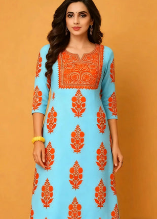 Muslim Women's Kurt Casual Fashion Dress Straight Tube Casual Ethnic Flower Muslim Fashion Long Sleeve Dresses National Style