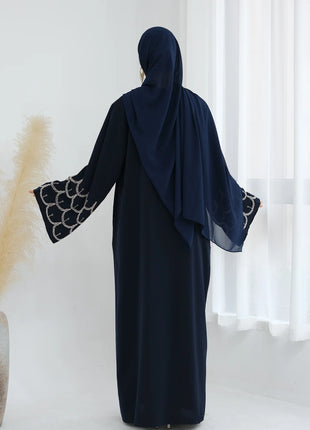 2025 Middle Eastern Islam Outfit for Muslim Women Luxury Dubai Modest Abaya Dress Eid Arabic Cardigan Plain Turkey Kaftan Robe
