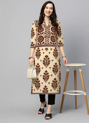 Muslim Women Kurtta Casual Dress National Style Straight Casual Ethnic Flower Mandarin Design Suitable Morocco Marokkaanse