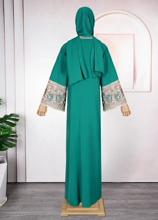 2026 Eid Mubarak Dubai Abayas Muslim Women Long Sleeve Dress Party Evening Gown Caftan Marocain Turkish Islamic Clothing Boubou