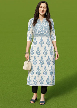 Muslim Women's Kurtta Casual Fashion Dress Straight Tube Casual Ethnic Flower Muslim Fashion Long Sleeve Dresses National Style