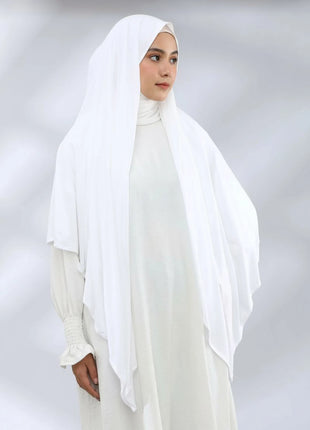 145*145cm Large Size Jersey Modal Square Scarf Stretchy Muslim Instant Hijab Layer Khimar Eid Islamic Women Prayer Headscarf