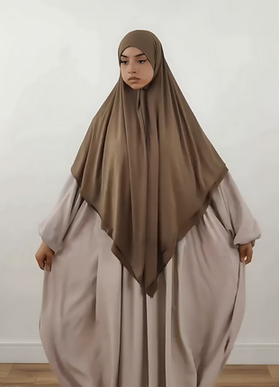 145*145cm Large Size Jersey Modal Square Scarf Stretchy Muslim Instant Hijab Layer Khimar Eid Islamic Women Prayer Headscarf