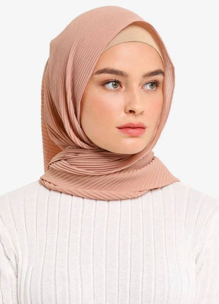 Big Size Pleated Chiffon Hijab Scarf for Muslim Women Turban Pashmina Shawls and Scarves Women Bandana Headband Hijabs Headscarf