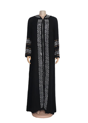 African ethnic clothing robe hooded hot diamond dress long sleeve z