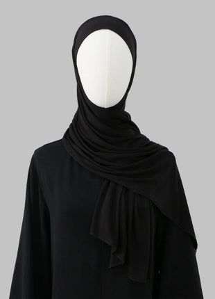 New Elasticity Modal Jersey Instant Hijab With Straps Muslim Woman Hijab Soft Solid Headwraps Turban Islam Malaysia Headscarf