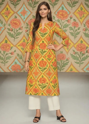 Muslim Women Kurt Casual Dress Long Sleeve Straight Casual Ethnic Flower Mandarin O-Neck Round Regular Size 3D Design Suitable