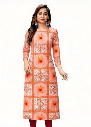 Muslim 2026 Dress Kurt Women Fashionable And Elegant National Style Straight Tube Casual Slit hem Colorful Pattern Noble Skirt