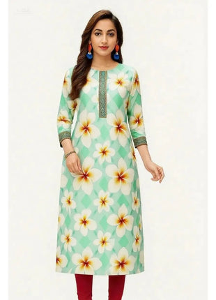 2026 Dress Kurt Women's Fashionable And Elegant Long Sleeved Straight Tube Casual Round Neck Colorful Pattern Noble Skirt