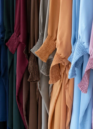 Ramadan Muslim Dress Girls Kids Prayer Garment Hijab Dress  Child Hooded Abaya Full Cover Niqab Islam Dubai Eid Robe 2023 jilbab