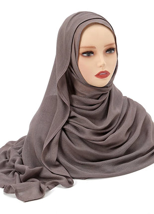 Muslim Modal Hijab Rayon Cotton Shawls for Women Plain Scarf Big Size Headscarf Islamic Turban Headband 190*85cm