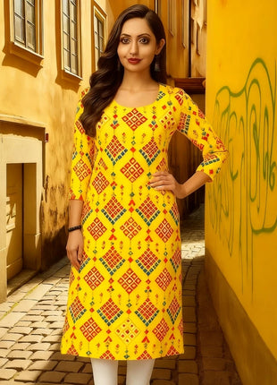 Muslim Women Kurt Fashionable Elegant Straight Tube Casual Flowers Pattern Slit Hem Comfortable Dress Abito Donna Musulmana