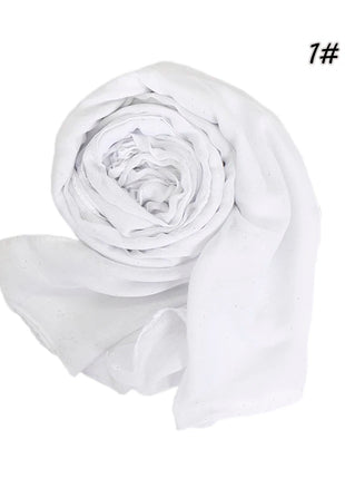 Shimmer Glitter Cotton Viscose Hijab Scarves For Women Muslim Long Shawls Headscarf Wraps Solid Headbands Stole Bufandas Turbans