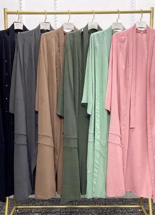 Kaftan Dubai 2024 Luxury Long Loose Muslim Ramadan Open Abaya Evening Dresses Women's Prayer Garment Femme Musulmane Vestidos