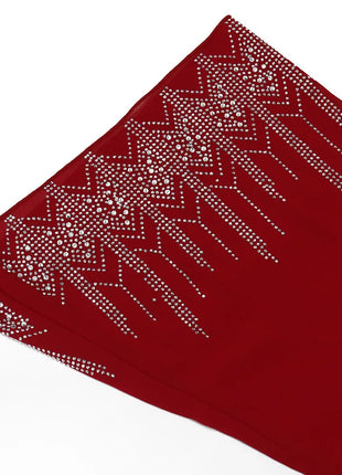 Eid Muslim Party Dress for Women Fake 2 Piece Diamond Ramadan Abaya Belt Flare Sleeve Kaftan Vestidos Largos Dubai Robe Jalabiya