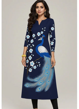 Muslim Kurtta Women Casual Fashion Dress Straight Tube Casual Ethnic Vetement Femme National style Kaftan Dress Moroccan Luxury