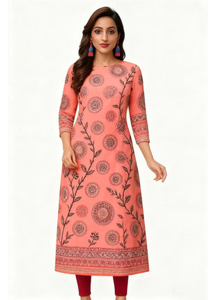 Muslim Women's Kurt Fashionable And Elegant Long Sleeved Straight Tube Casual Kurtta Turkish Abaya Kaftan Marroqui Slit hem